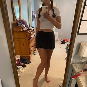 UO Pointelle Knit Mini Skirt